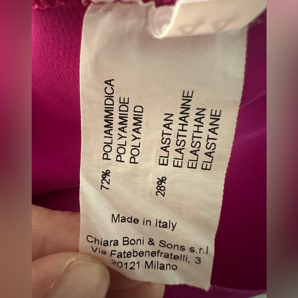 Chiara Boni La Petite Robe-Size 44 (US 8/9) Dress with Arm Cape-Fuchsia - Picture 4 of 10